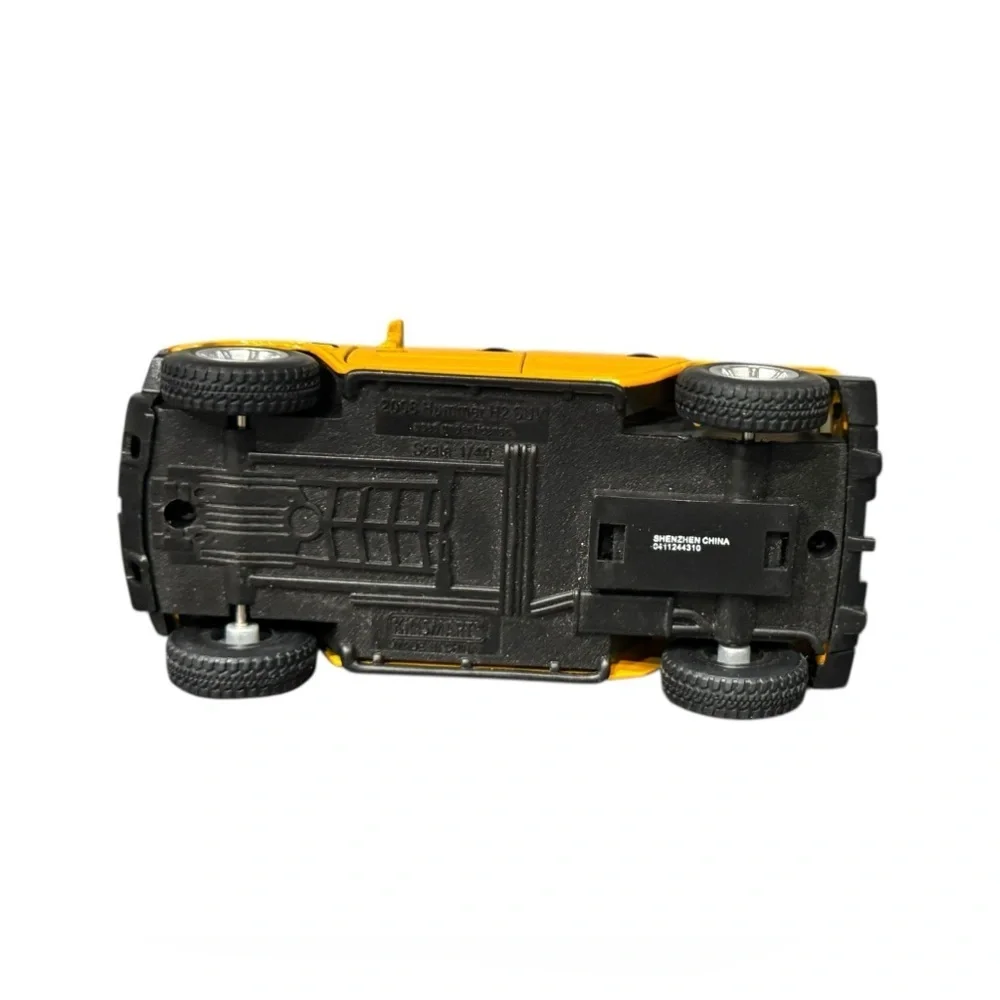 Two Diecast Pull Back & Rsce Vehicles: Kinsmart Hummer & School Bus